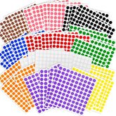 4000 Pieces 10 mm 10 Colours Round Self-Adhesive Stickers Dots Colour Child Activities Kindergarten (10 Round Colours)